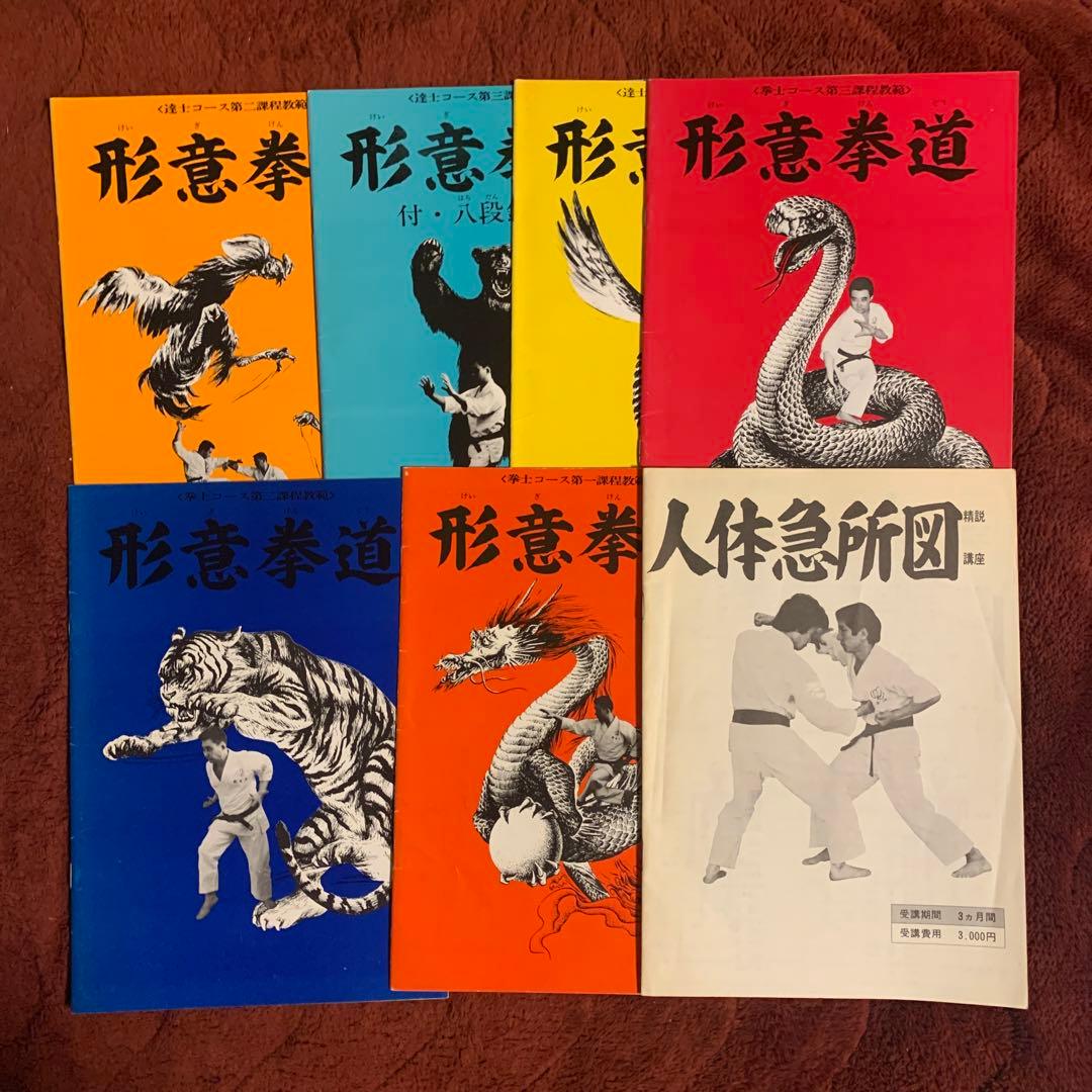 希少☆中国拳法大講座「形意拳道」1.2.3.4.5.6 人体急所図と7冊セット