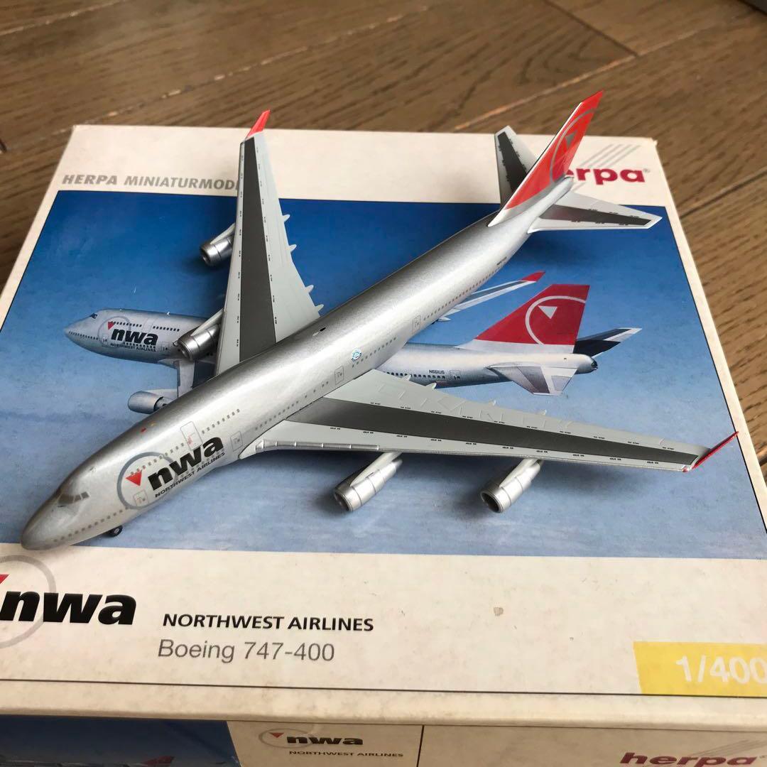 herpa 1/400ノースウエスト航空ボーイング747-400 - メルカリ