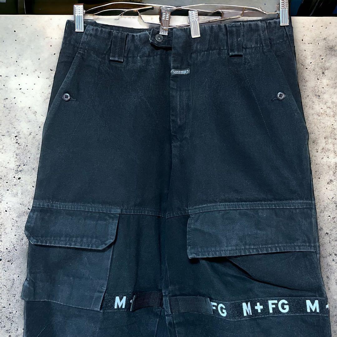 マリテフランソワジルボー 極太 シャトルパンツ ブラックデニム W34