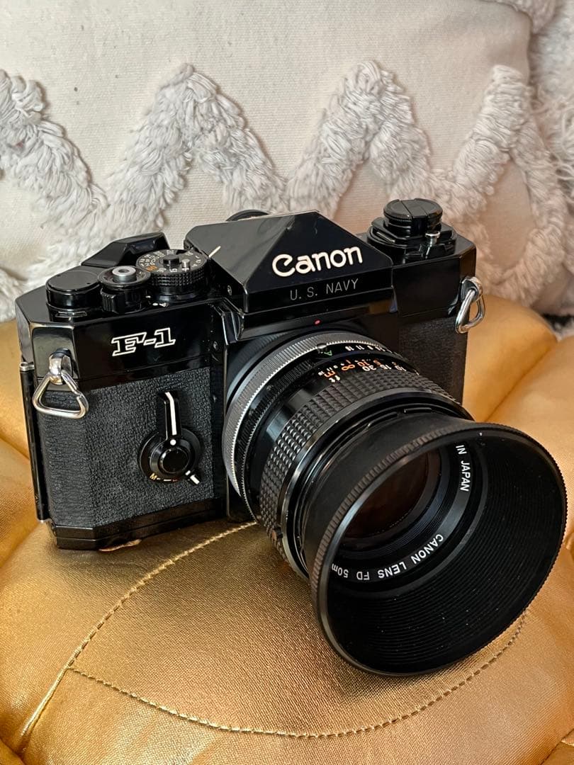 軍用 Canon F-1 U.S.NAVY 刻印 FD 50mm レンズセット