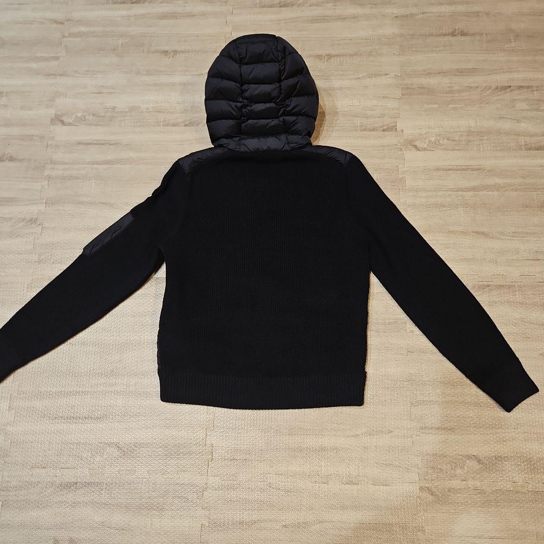 テロン様専用⭐MONCLER ブラックダウンニット フード付き - メルカリ