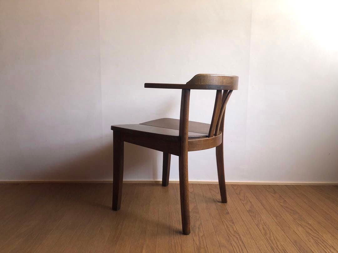 飛騨家具 浜本工芸 アームチェア⑤ 肘掛け 安楽椅子 楢無垢材 民藝家具