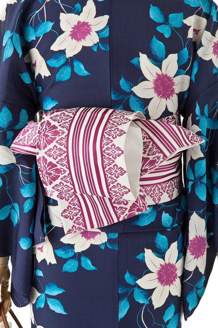 【9/1まで限定価格！】撫松庵　レディスゆかた/鉄線花　東レ　セオ・アルファ