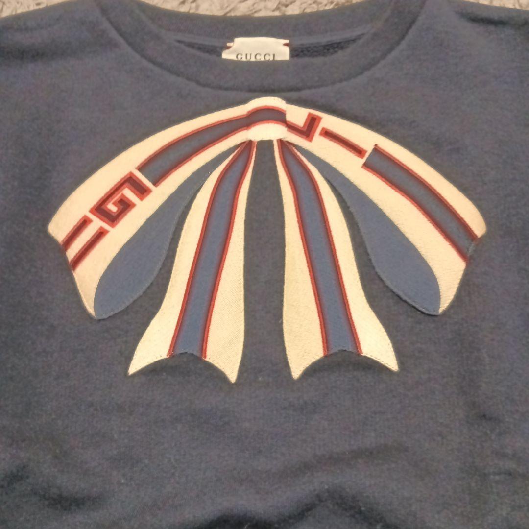 美品】GUCCI ワッペン ロゴ プリント スウェット トレーナー サイズ12