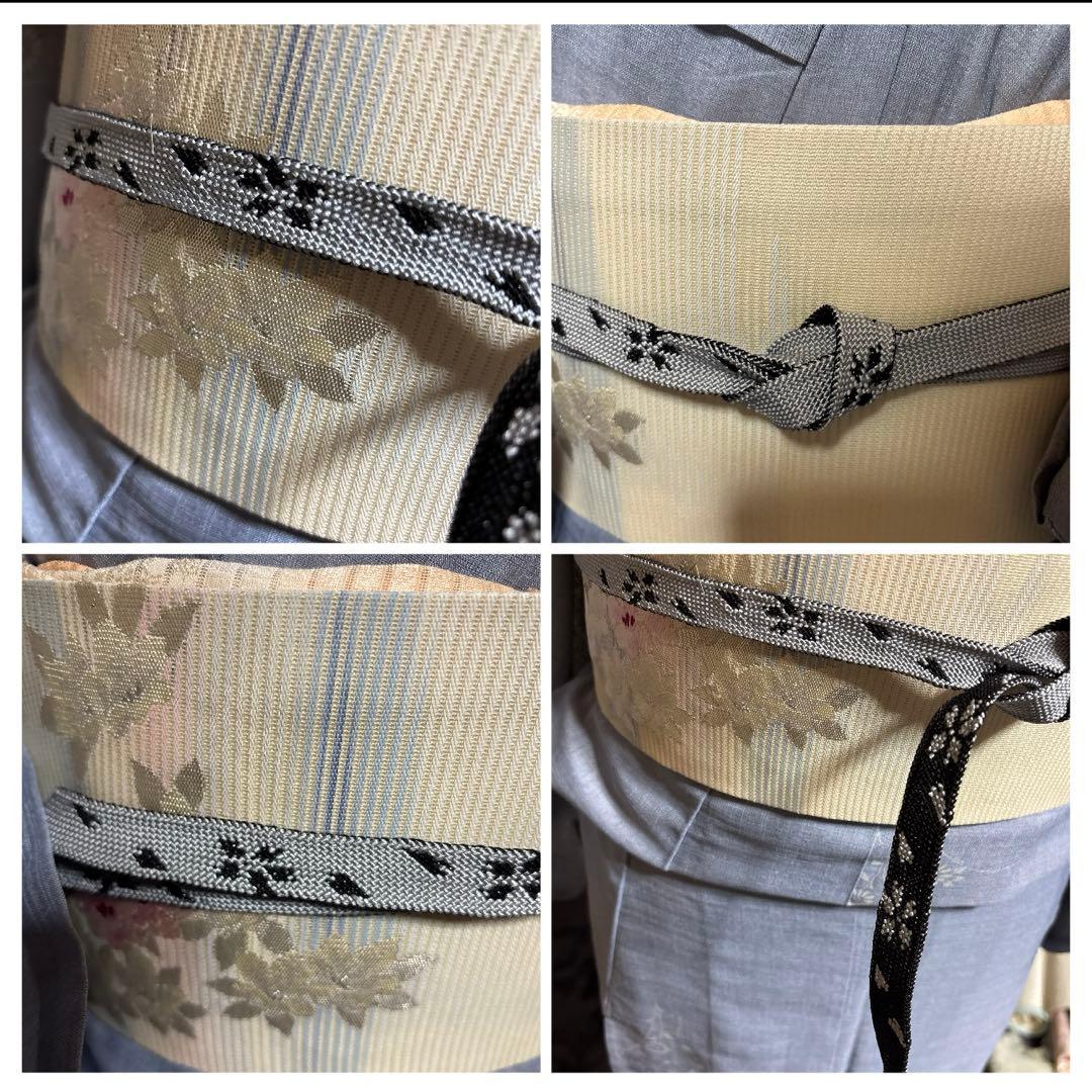 白太郎様専用 未使用近い 美品 化繊 紗紬風 小紋 フルセット 身丈161