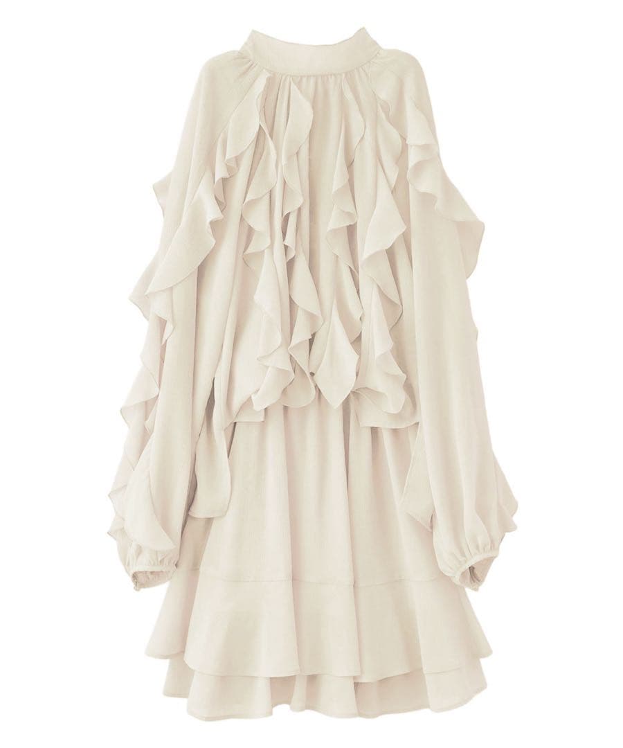 岡崎紗絵さんコラボ】カスケードボウタイフリルミニワンピース - メルカリ