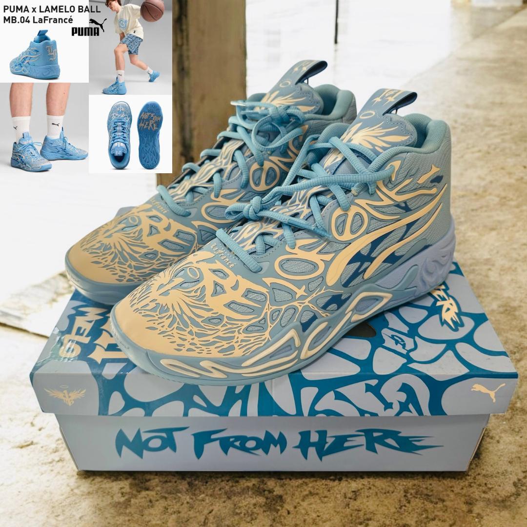 希少バスケシューズPUMAxLAMELO BALL MB.04 LaFrance PUMA x LAMELO BALL MB.04 LaFrancé 1 of 1 Big Kids' Basketball