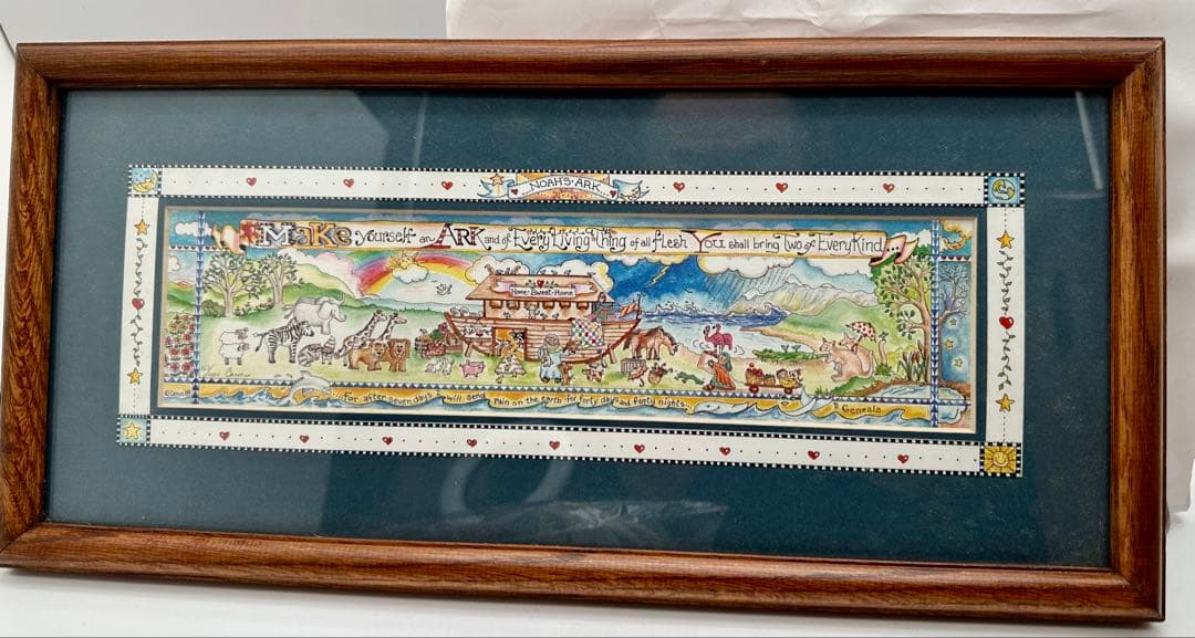 木製刑務所型バードハウス ノアの方舟額 ANGELのカントリードール3点セット