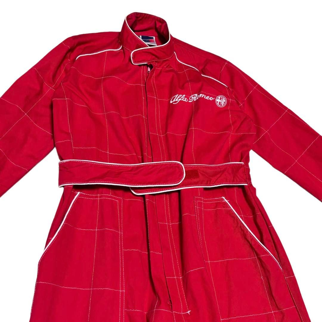 alfa romeo アルファロメオ つなぎ ツナギ 作業着 オールインワン 赤
