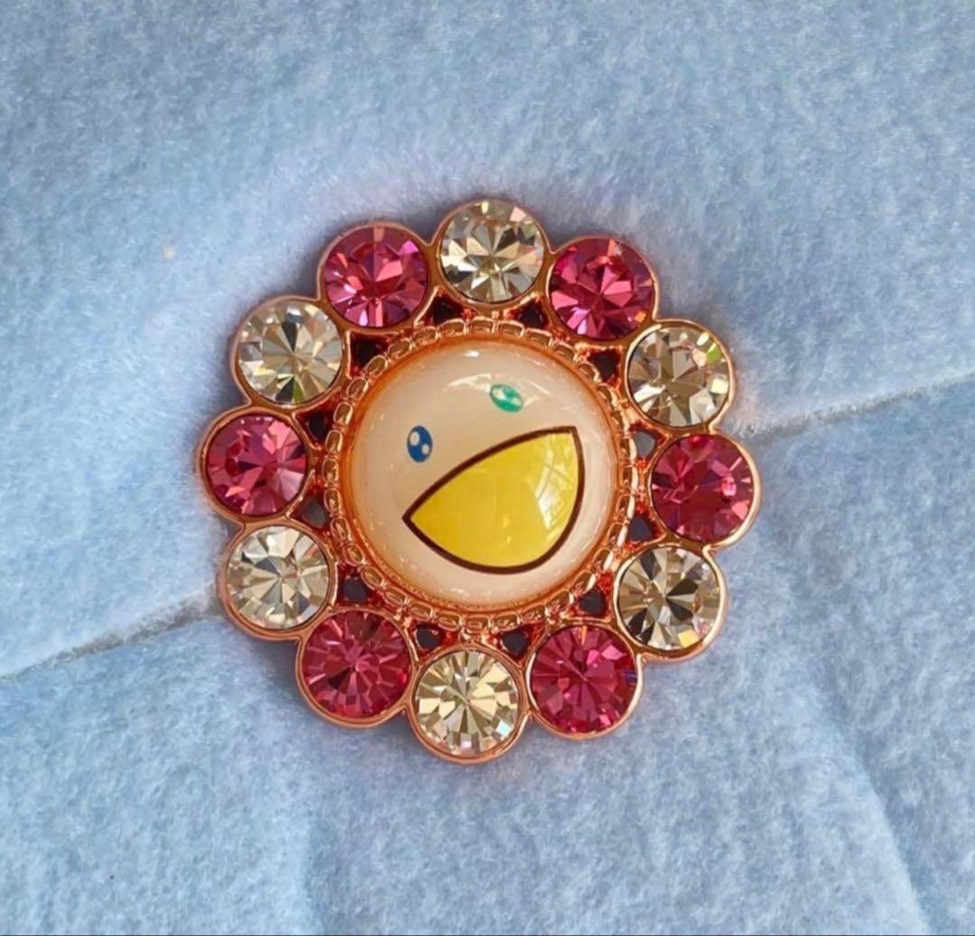 カイカイキキ 村上隆 フラワーピンズ ピンクxホワイト ピンバッジ