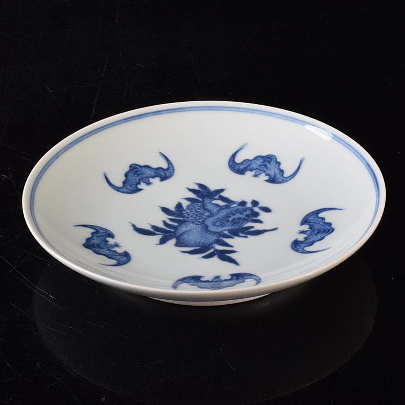 中国 青花 蝙蝠果実文盤 皿 C 8212E - メルカリ