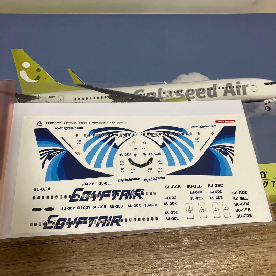 ハセガワ ソラシドエア B737-800 1/144（エジプトエアデカール付き