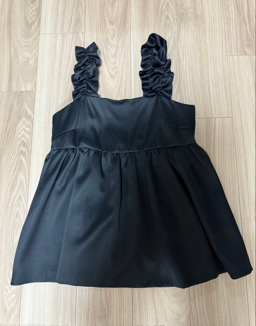 ユナイテッドアローズ　ギャザー サテン キャミソール -ウォッシャブル