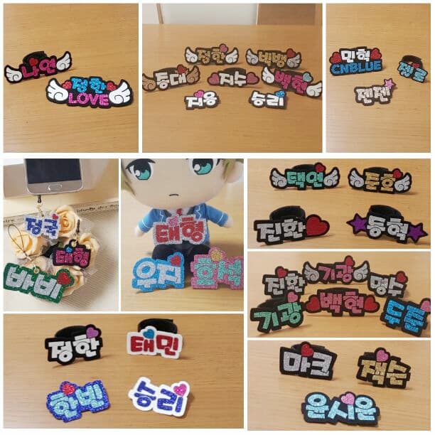 ネームプレート(ブローチ、ペンラ用制作可/2コ―100円、4コ以上―