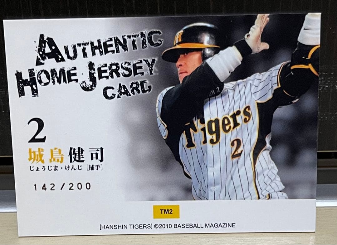 BBM 2010 阪神タイガース 城島健司 ユニフォームカード ソフトバンク