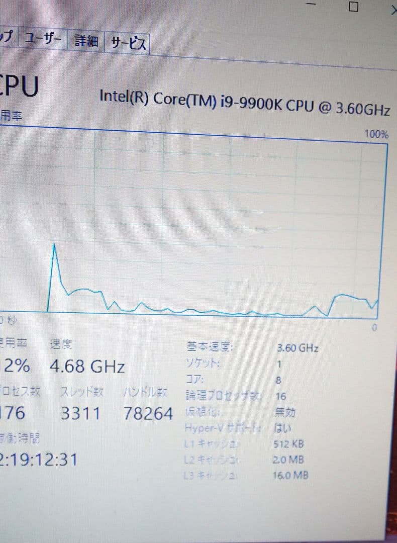 Core i9 9900K 3.6GHz intel インテル CPU