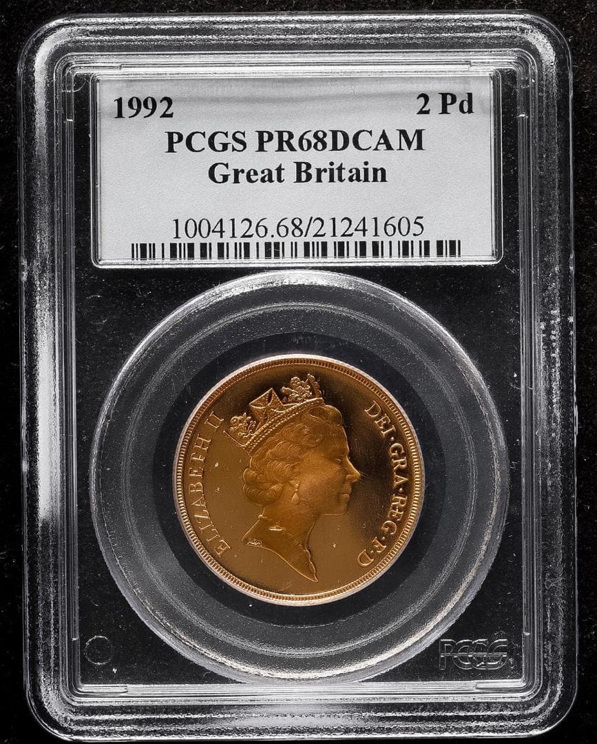 超希少 PCGS-PF PR68 ミドルエリザベス 2ポンド 金貨 1992 - メルカリ