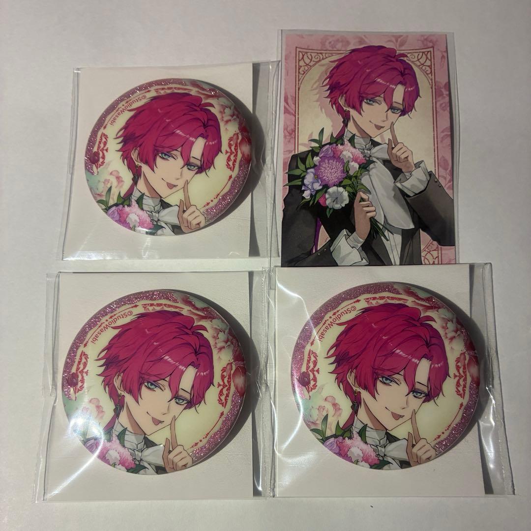 悪魔執事と黒い猫 あくねこ 4周年 グリッターキャラバッジ 缶バッジ