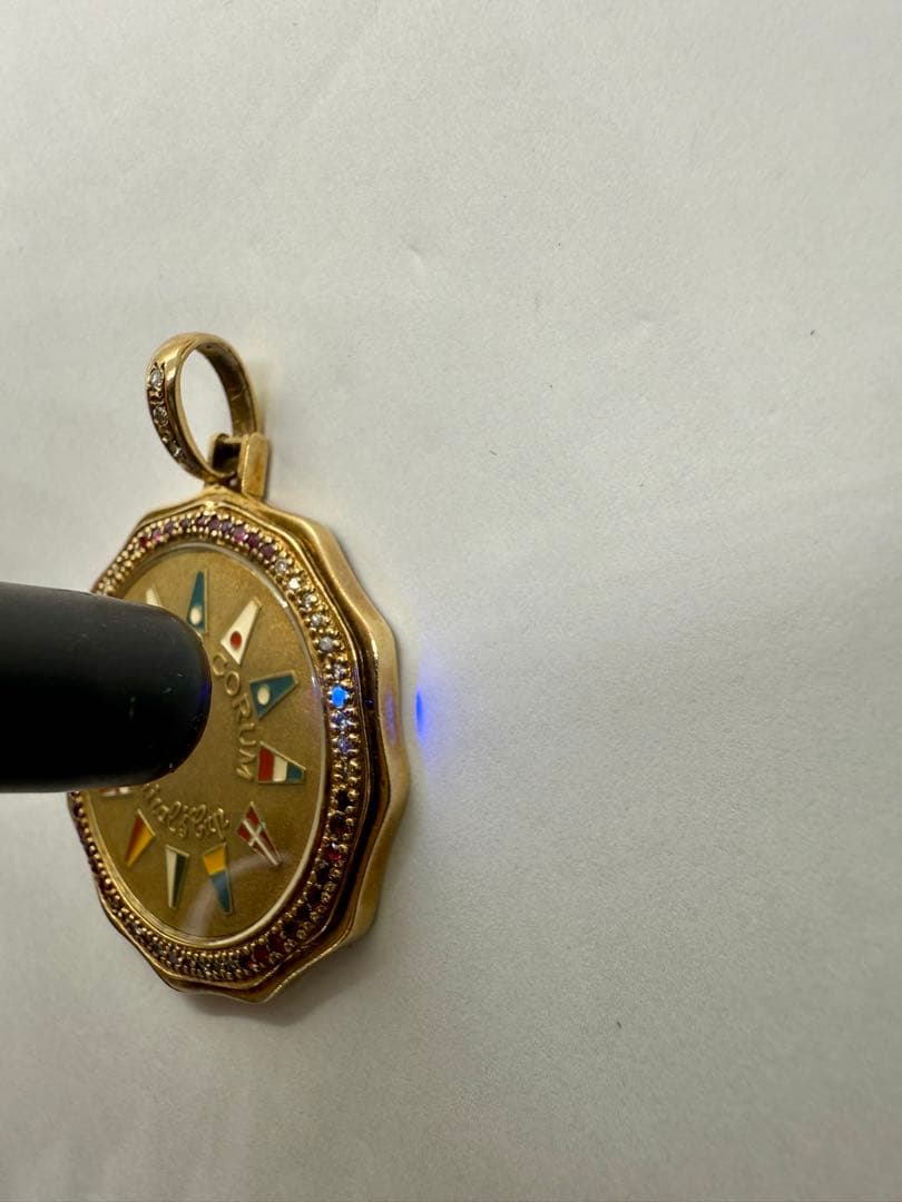 コルム CORUM ゴールドペンダント 金 ダイヤ ルビーの通販はau PAY