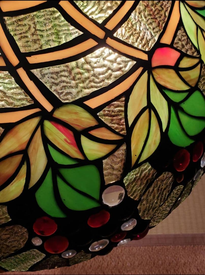 期間限定出品＊】葡萄のステンドグラスランプ 照明器具 アールヌーボー