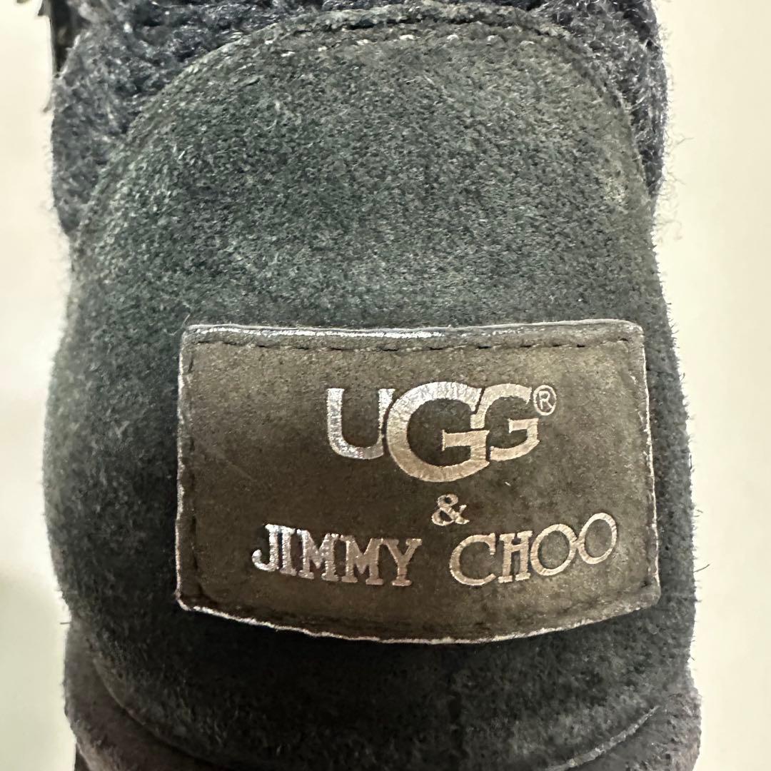 UGG & JIMMY CHOO コラボニットブーツ ブラック　24.0cm