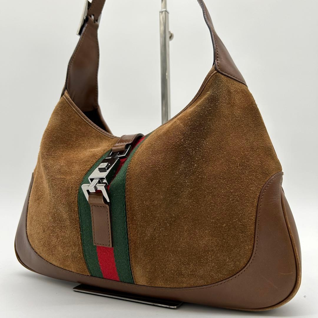 美品】グッチ ジャッキー ショルダーバッグ シェリーライン スエード