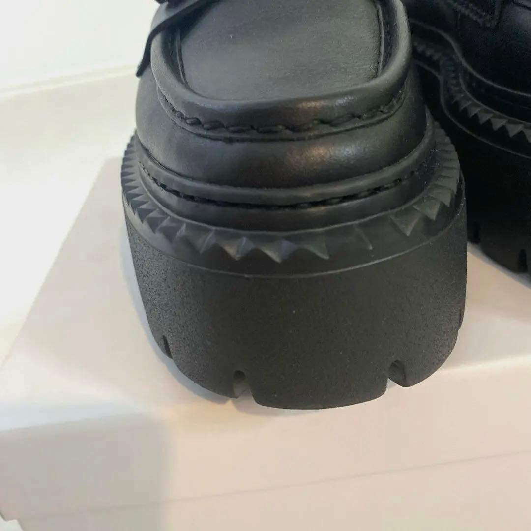 m*2様 ジミーチュウ ローファー ブラック ビジュー BRYER プラットフォ