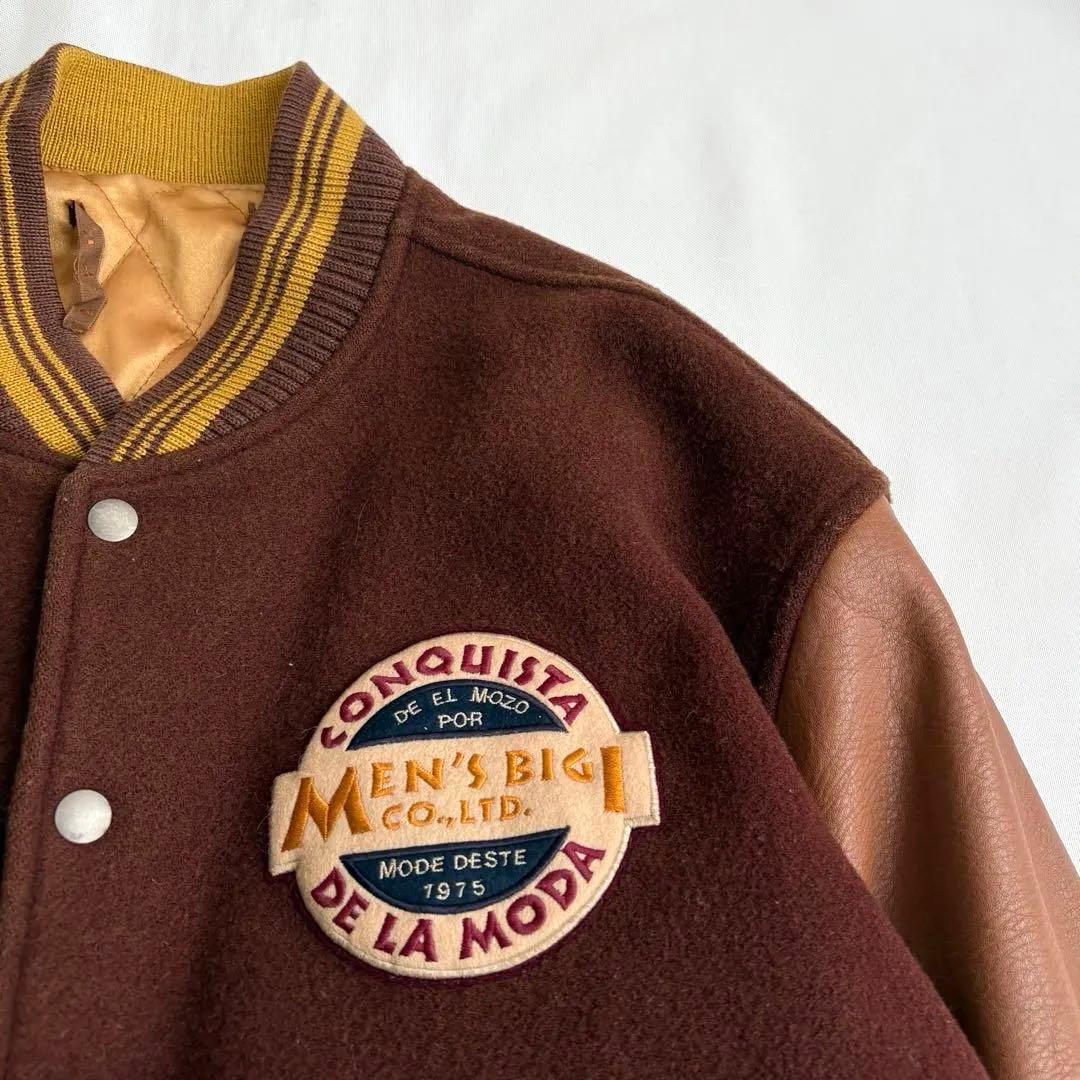 80s】MEN'S BIGIメンズビギ 袖レザー ウール スタジャンの通販はau PAY