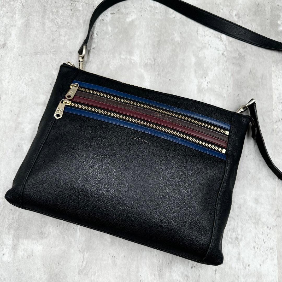 ポールスミス 2way ショルダーバッグ サコッシュ マルチストライプ