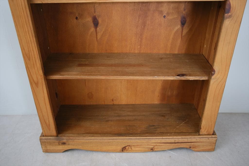 英国アンティーク木製ブックシェルフ/本棚/食器棚/飾り棚/ラック91-182