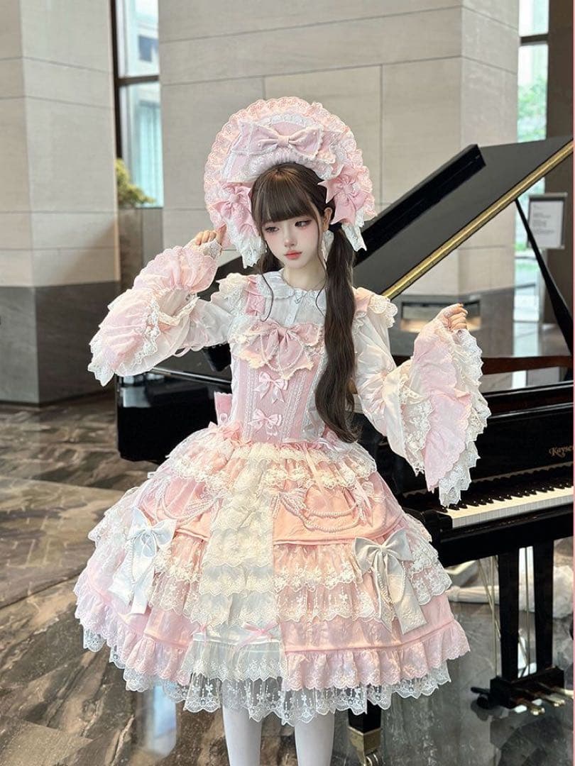 桜恋 doll クラシックロリータドレス JSK リボンロリィタ 甘ロリ