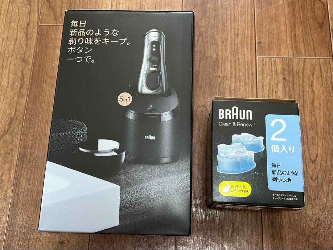 【新品】ブラウン自動アルコール洗浄システムType5430➕カートリッジ2個 BRAUN（ブラウン） アルコール洗浄システム専用洗浄液カートリッジ(5個