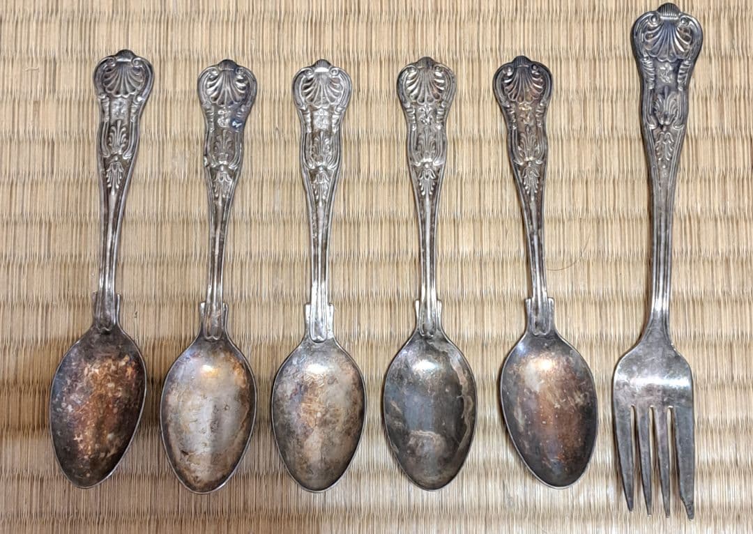 USN 将校用 ヴィンテージ スプーン フォーク セット 第二次世界大戦 USN 将校用 ヴィンテージ スプーン フォーク セット 第二次世界大戦