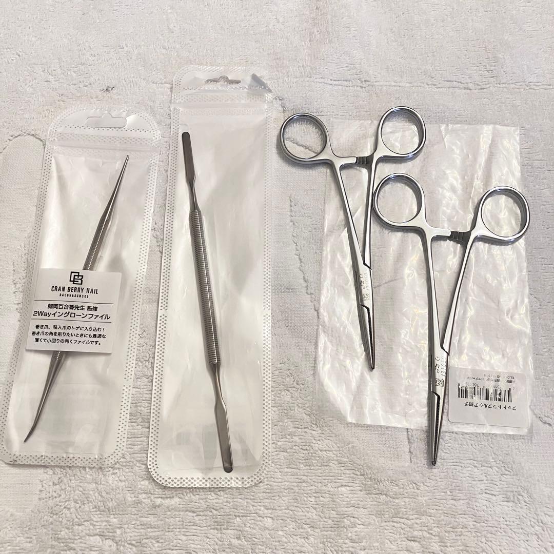 【鯨岡先生監修】 WSPT トラブルフットケア 4点セット 巻き爪 鉗子 ゾンデ 鯨岡先生おすすめ！】 足爪ケアセット