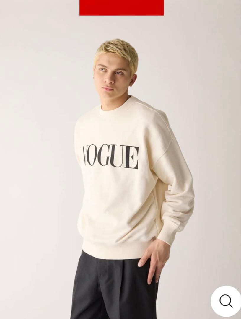 文太さま専用 新品 VOGUE ロゴ刺繍スウェット クリーム Sサイズ - メルカリ