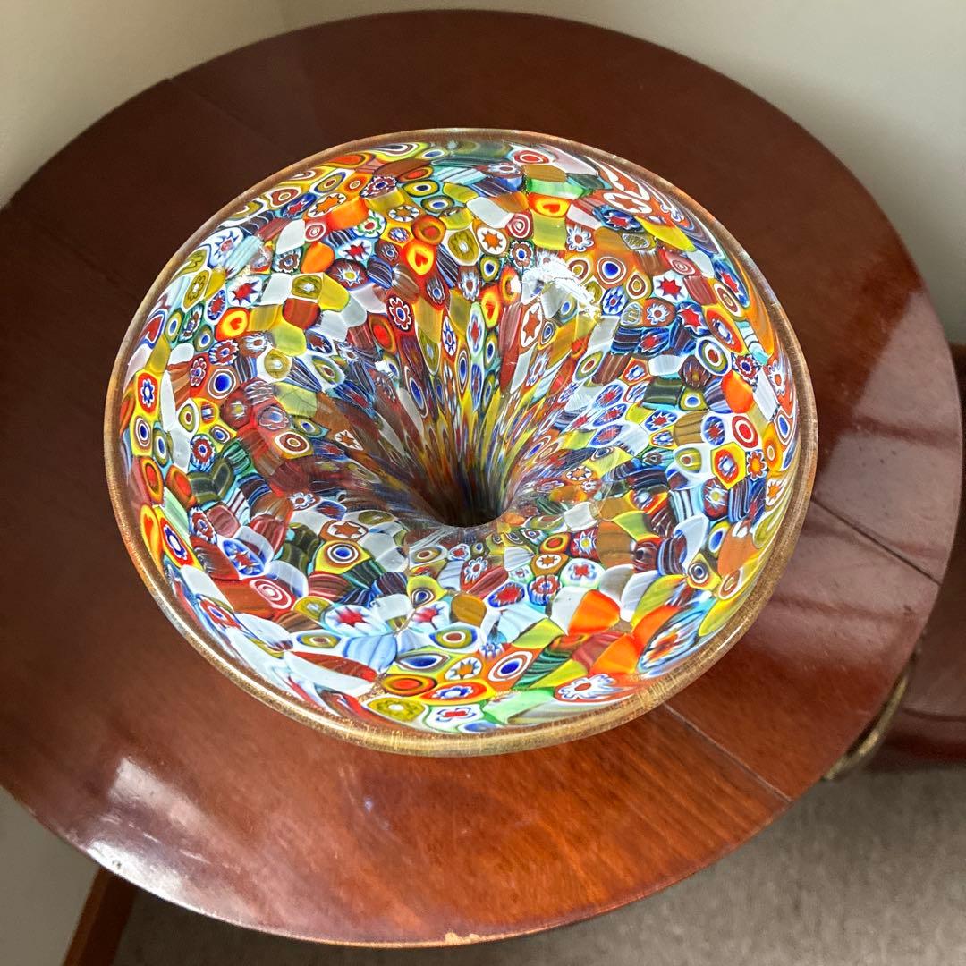 ミルフィオリ ムラーノ島の伝統ガラス そのままお飾り、花瓶にも