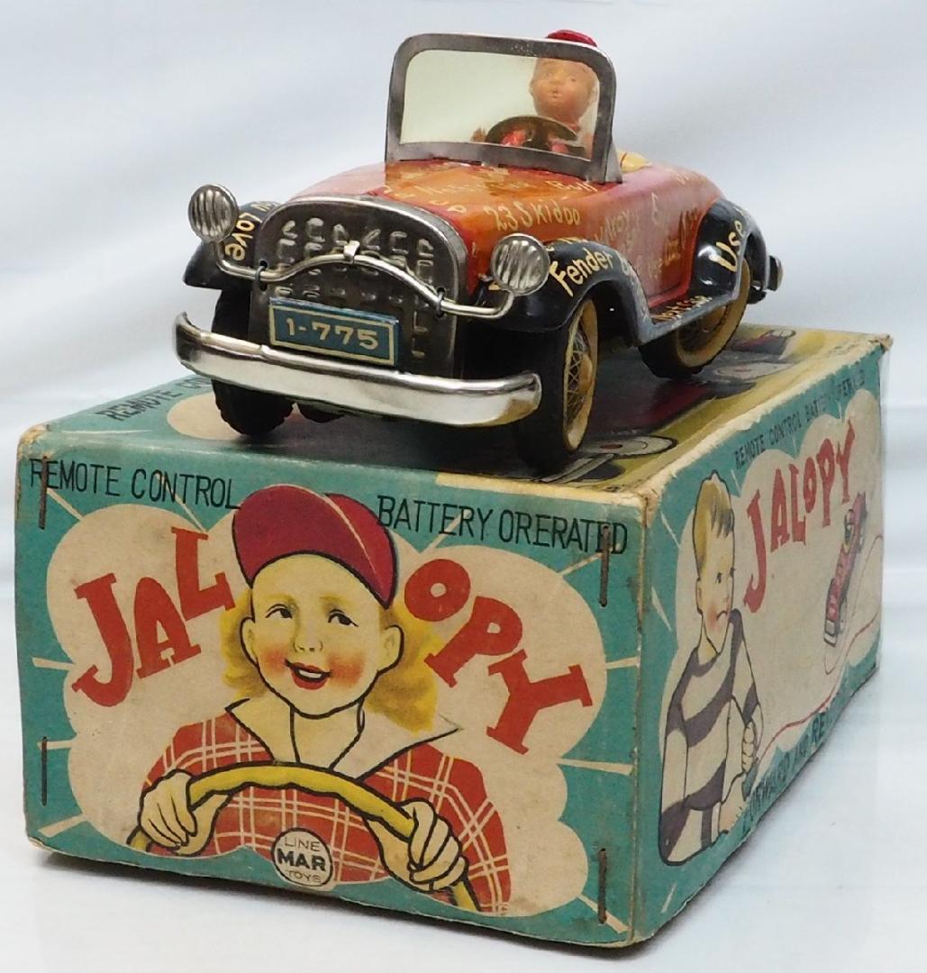 LINE MAR TOYS JALOPYリモコン欠 tinブリキcar箱付toy VERSION TYPER