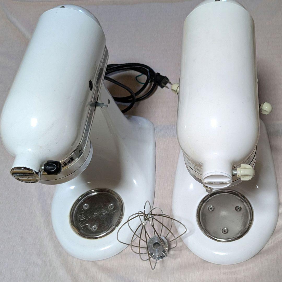 キッチンエイド(ジャンク品) ２台 と ホイッパー(新品) １個 キッチンエイド アルチザン ミニプラス 3.3L スタンドミキサー