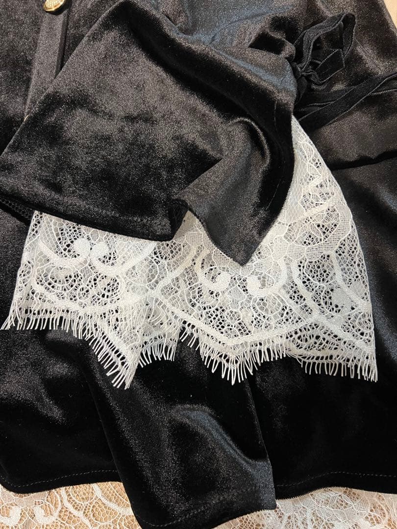 M me eme Classical velvet mini onepiece - メルカリ