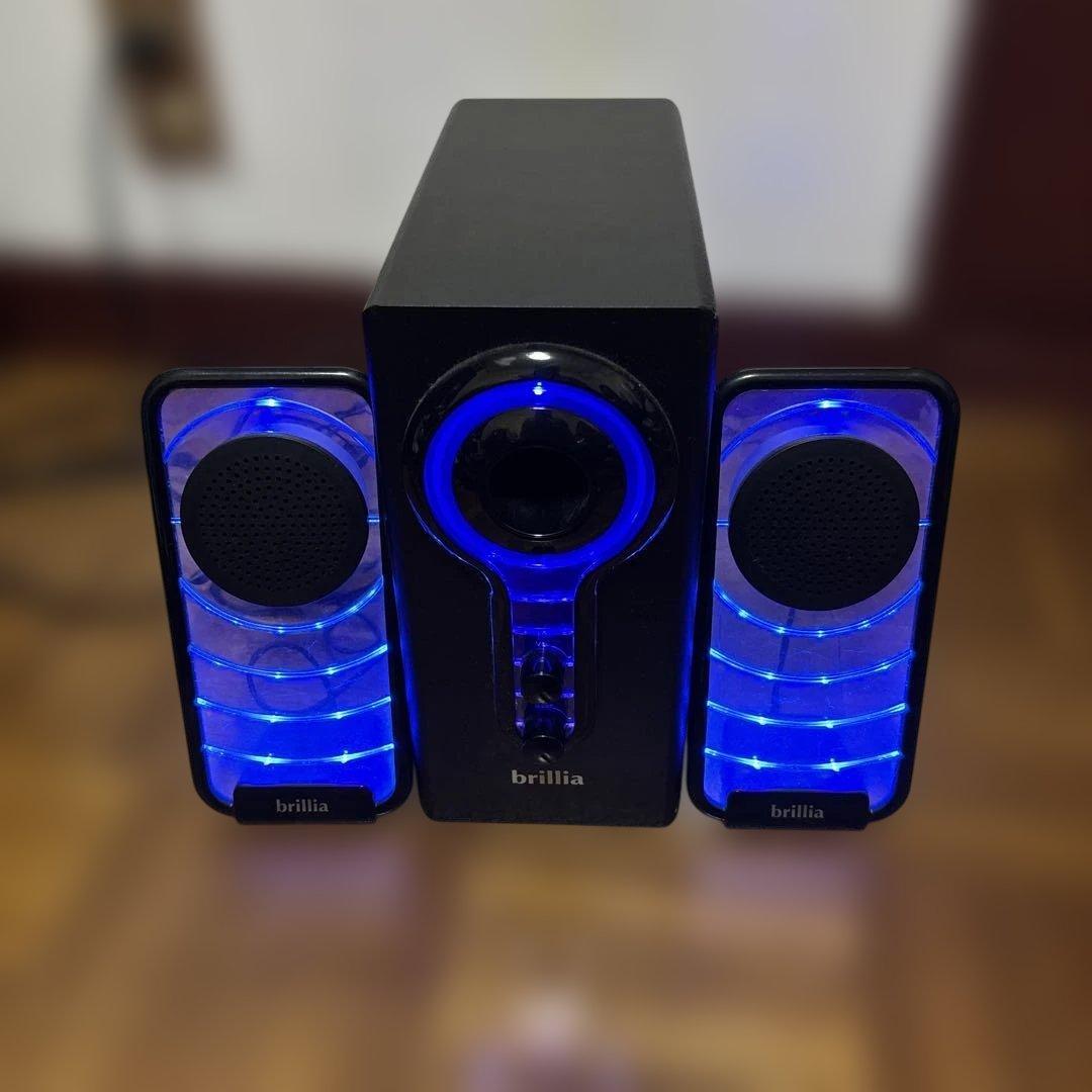 brillia 2.1chスピーカーシステム 光る重低音ESP-009】 - メルカリ