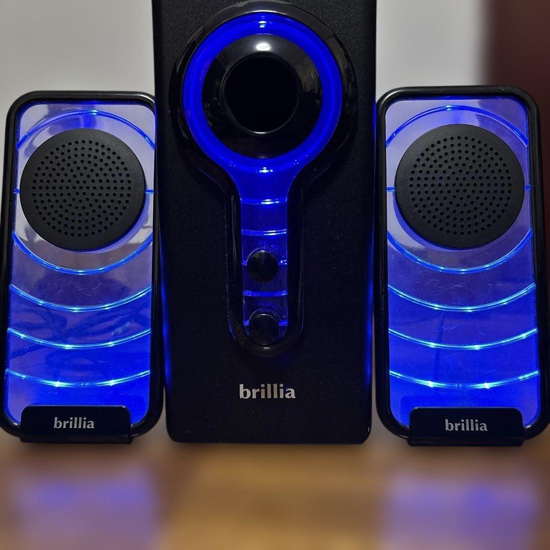 brillia 2.1chスピーカーシステム 光る重低音ESP-009】 - メルカリ