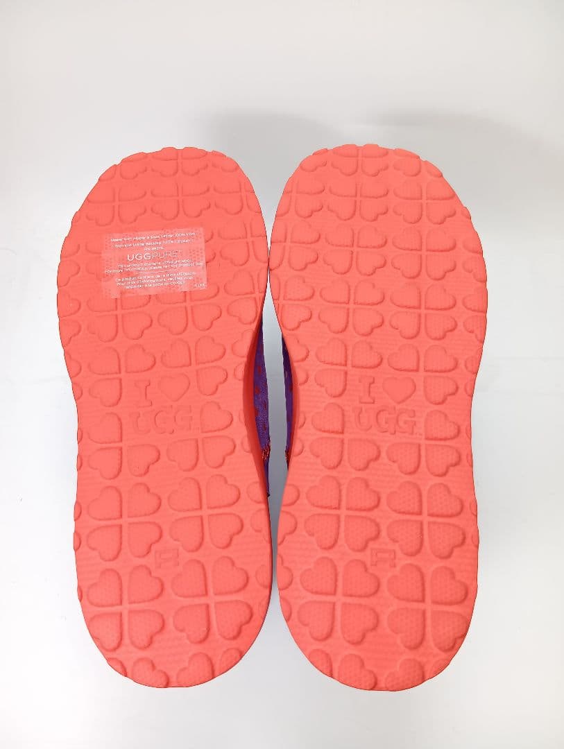 UGG アグ ハート柄 ムートンブーツ パープル 26.5cm