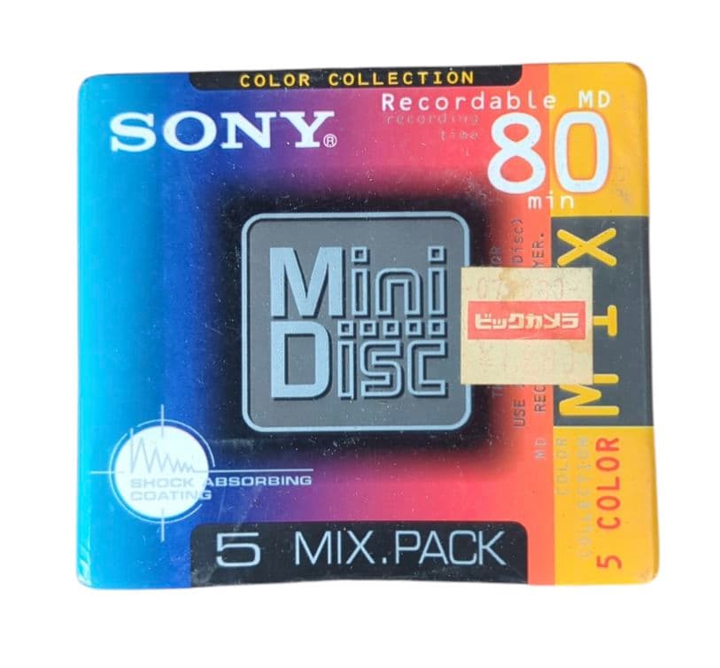 未開封未使用・希少】 SONY MD ミニディスク80分 5枚パック 録音用