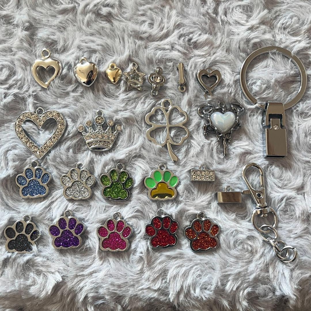 ハンドメイド ネームタグ キーホルダー チャーム ブレスレット