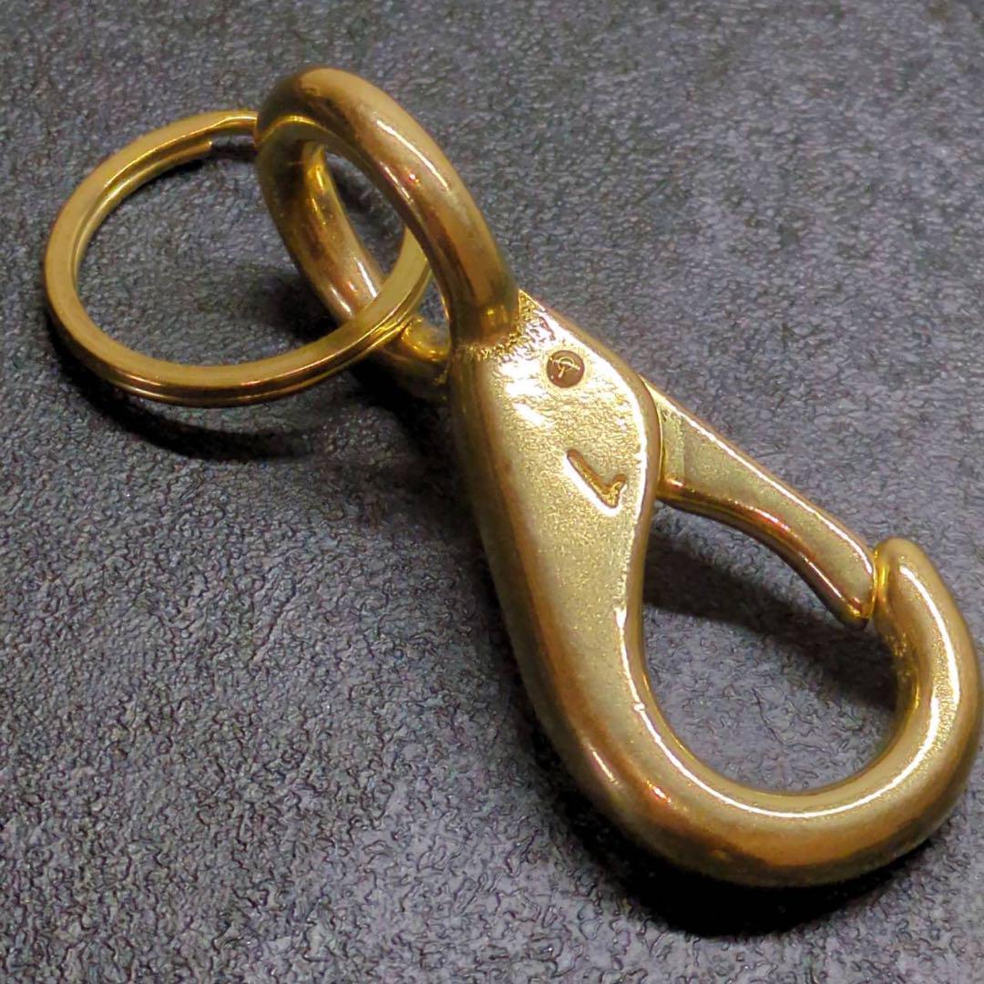 tettetetsuo真鍮　スナップフックA-BIG　キーリング　✖️12 Amazon.co.jp: [BRASS STORE] 真鍮 スナップシャックル キーホルダー