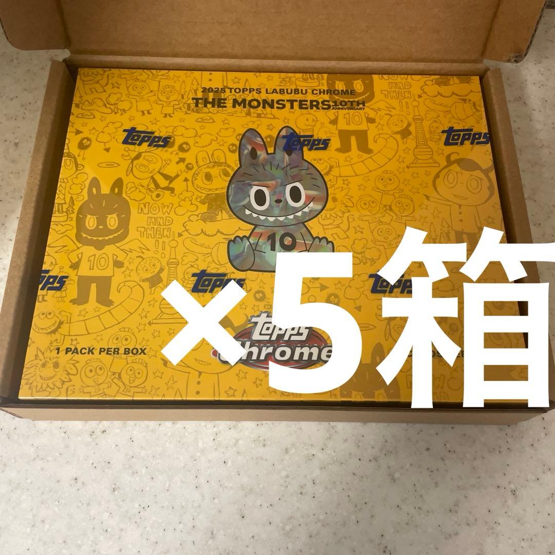 Topps Chrome labubu10周年記念ボックス 5BOX