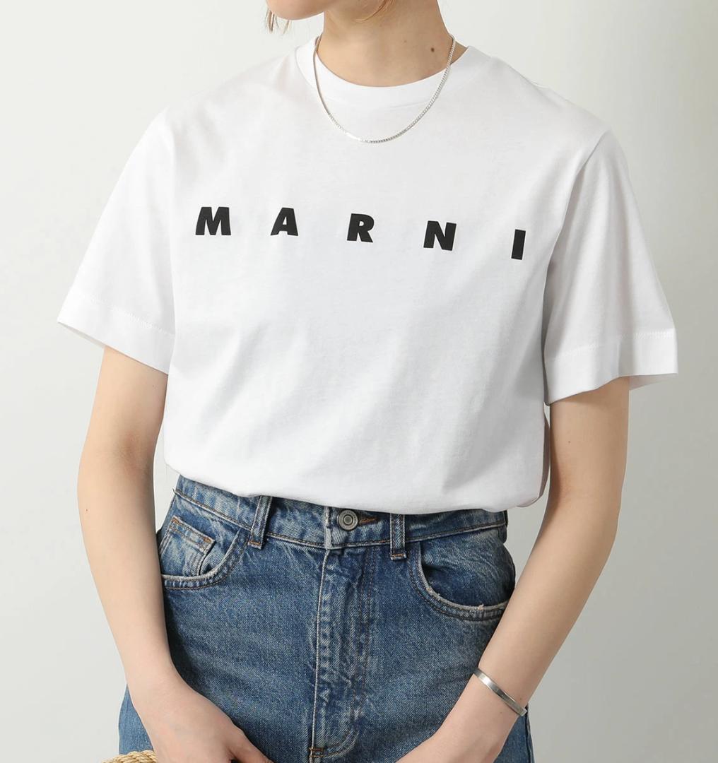 マルニ　キッズTシャツ　12Y 150cm 新品 新品】MARNI マルニ キッズ ロゴ Tシャツ ネイビー 紺 12Y 大人S-M相当