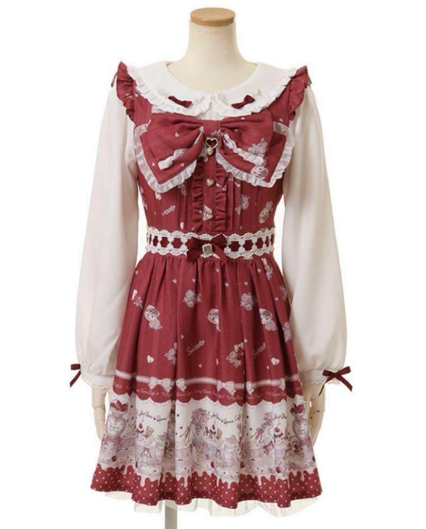 LIZ LISA whip bear home cafe ワンピース ボルドー - メルカリ