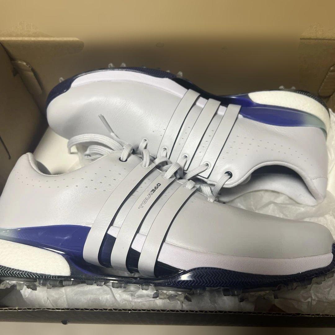 adidas ゴルフシューズ ツアー360 27.0cm ダッシュグレー 紐