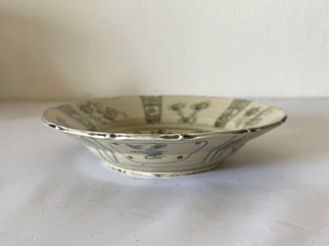 中国古美術 大明宣徳年人物花卉紋皿；西X-7 | 激安通販のイーサプライ